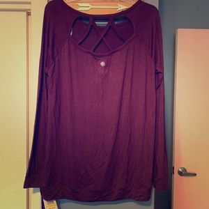 Gaiam yoga tunic with strappy back